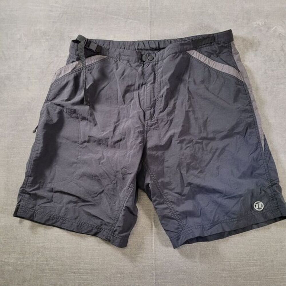 Novara Padded Cycling Shorts Men XL Black Gray Nylon Belted Bike Bicycle Chamois